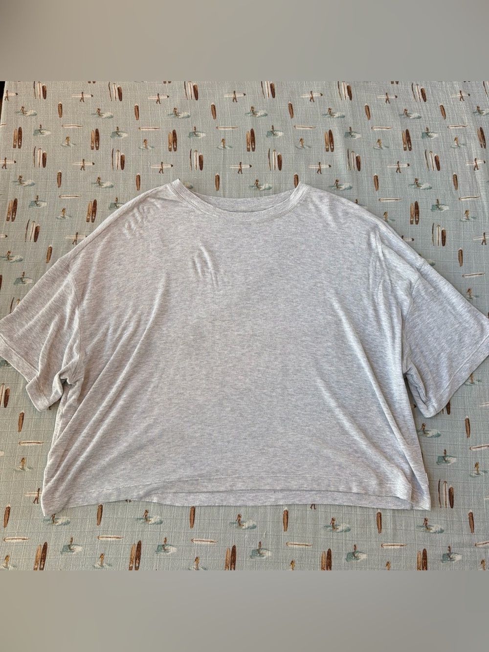 Vuori Pose Boxy Tee — Light Heather Gray